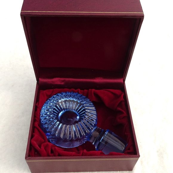 Blue Crystal Wine Stopper Gorgeous Rare